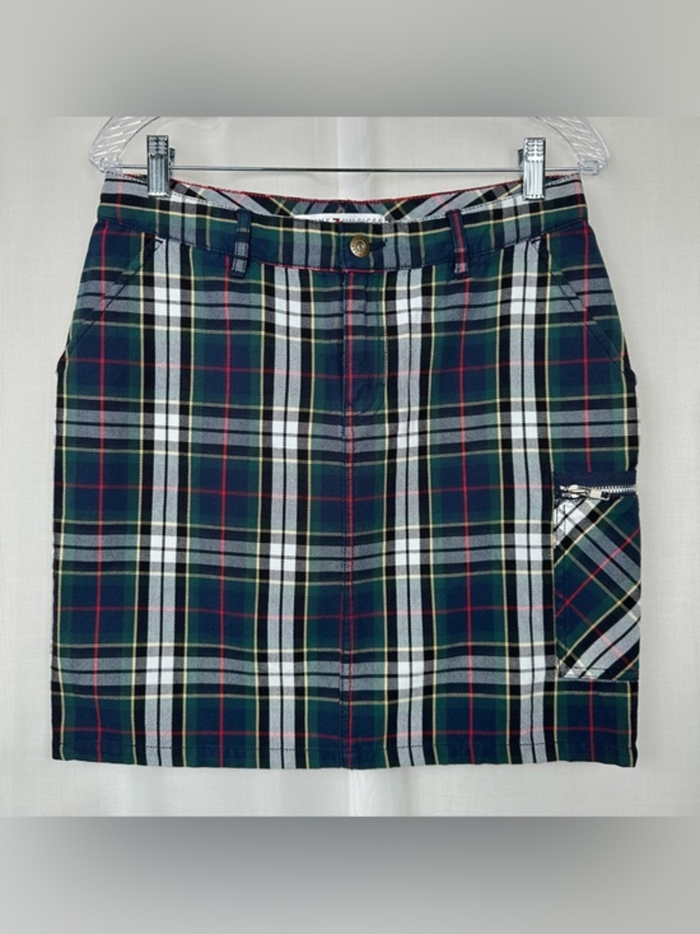 Tommy Hilfiger‎ Tartan Plaid Skirt Size 4 Vintage 100% Cotton Preppy Old Money